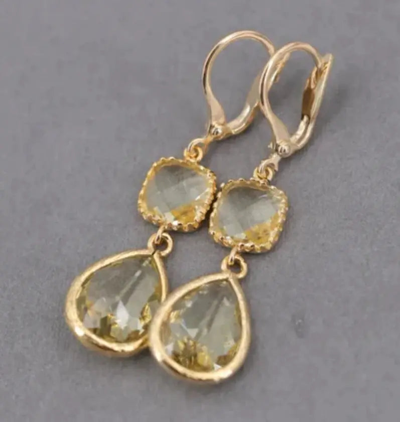 Retro Exaggerated Crystal Long Fringe Earrings Weloria