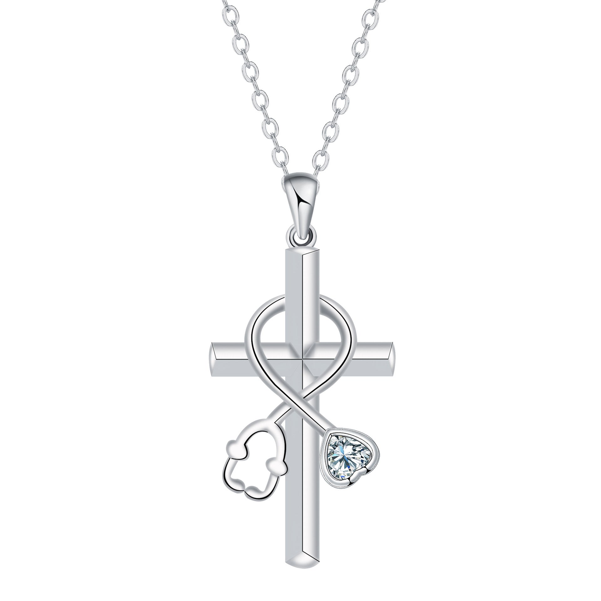 Cross Stethoscope Necklace Niche High Sense Weloria