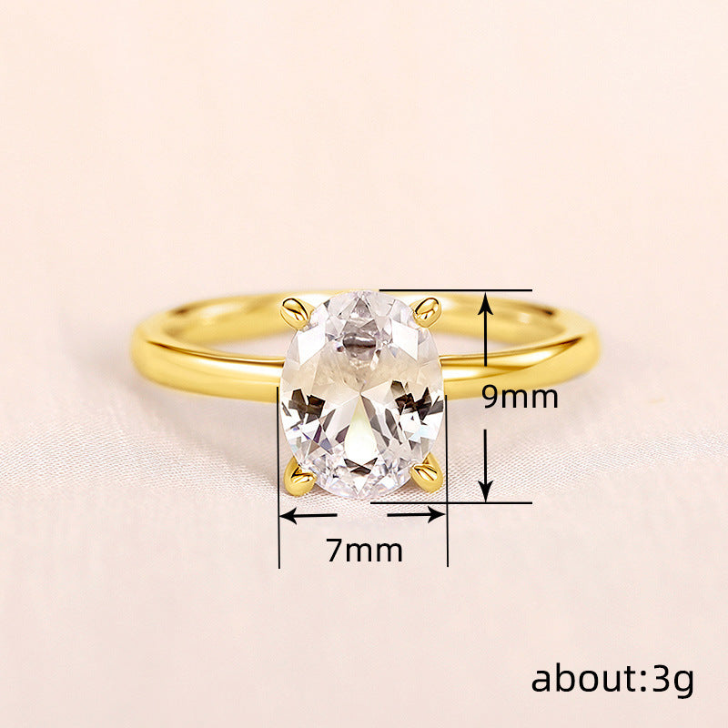 Oval Masonry Ring For Women Weloria