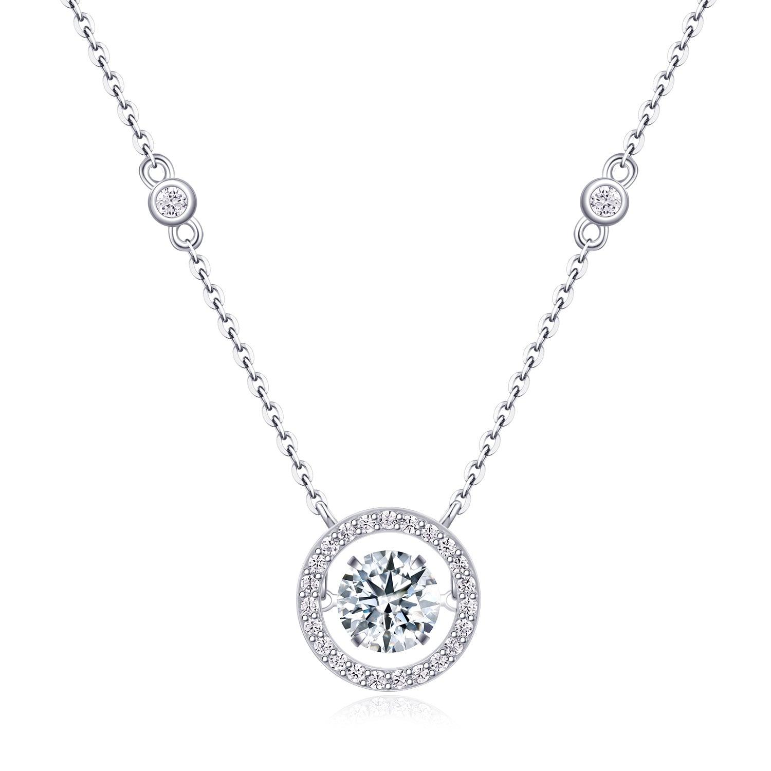Mobius - A Fashionable And Luxurious Diamond Jewelry Piece Set With 1-carat Moissanite S925 Sterling Silver And Platinum-plated Pendant Weloria