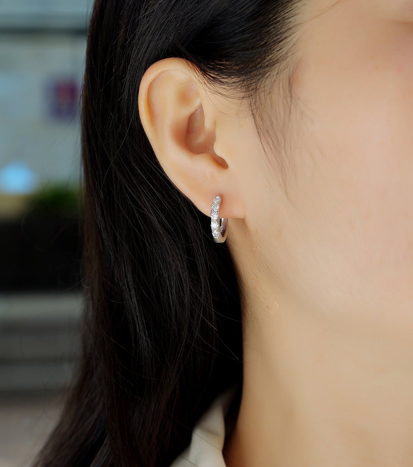 Summer Iced Tea - Fashionable And Luxurious Diamond Jewelry Set With Moissanite S925 Sterling Silver And Platinum-plated Stud Earrings Weloria
