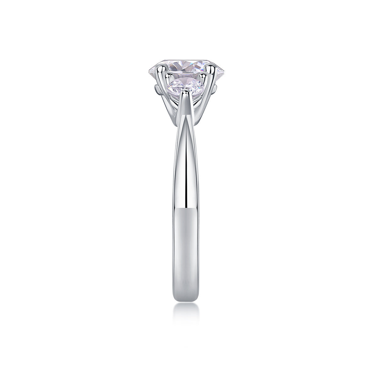 Three Lives And Three Worlds - A Fashionable And Luxurious Jewelry Piece Set With 2-carat Moissan Diamond S925 Sterling Silver And Platinum-plated Diamond Weloria