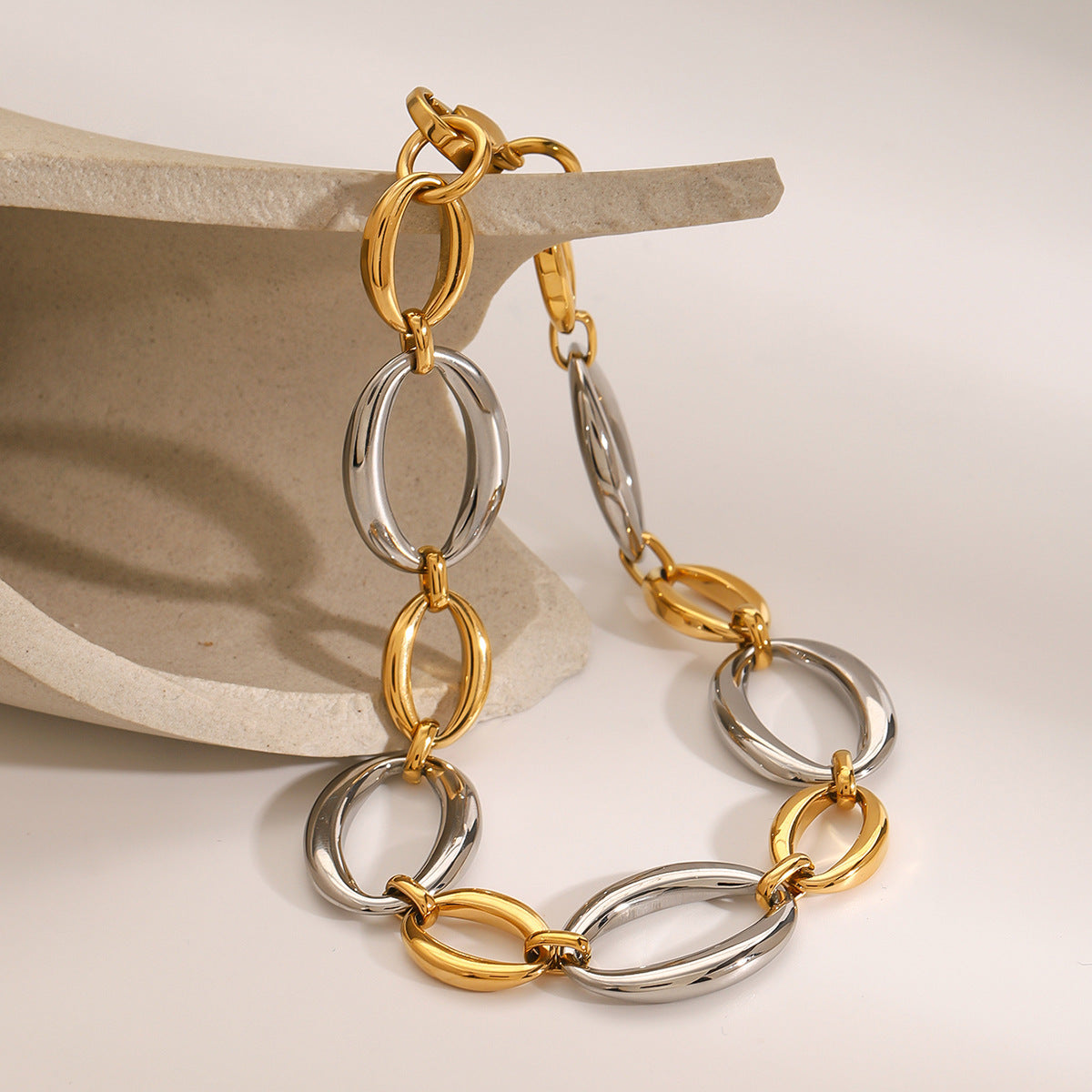 Stainless Steel Color Matching Metal Chain Bracelet Weloria