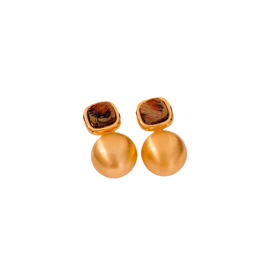 Simple And Versatile Square Leopard Print Women's Earrings Weloria