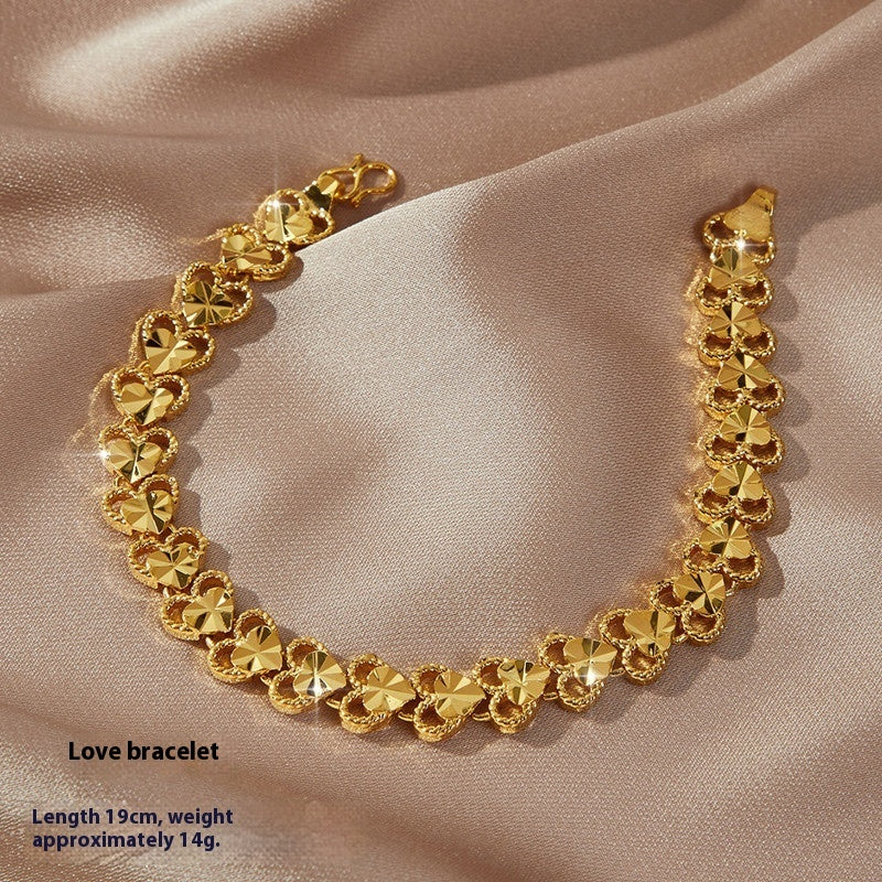 New Fashion Personality Placer Gold Bracelet Women Weloria