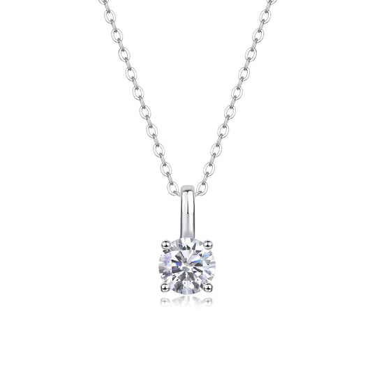 Encounter - A Fashionable And Luxurious Diamond Jewelry Pendant Set With 1-carat Moissan Diamond S925 Sterling Silver Weloria