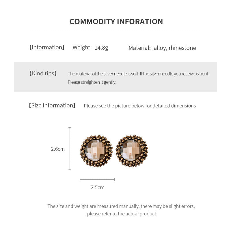 Women's Versatile Leisure Silver Needle Flower Earrings Weloria