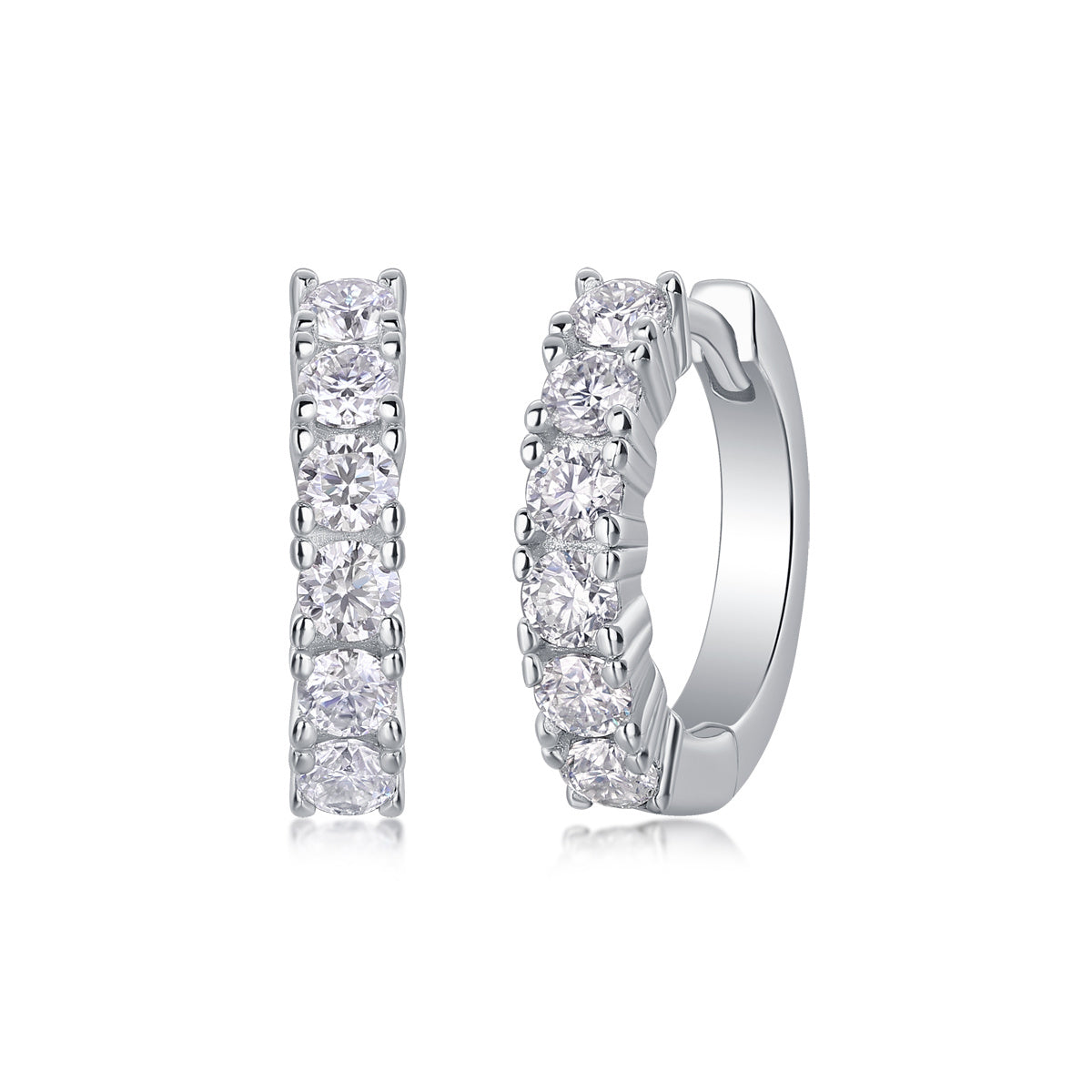 Pursuit - Fashionable And Luxurious Diamond Jewelry Earrings Set With Moissanite S925 Sterling Silver And Platinum-plated Stud Earrings Weloria