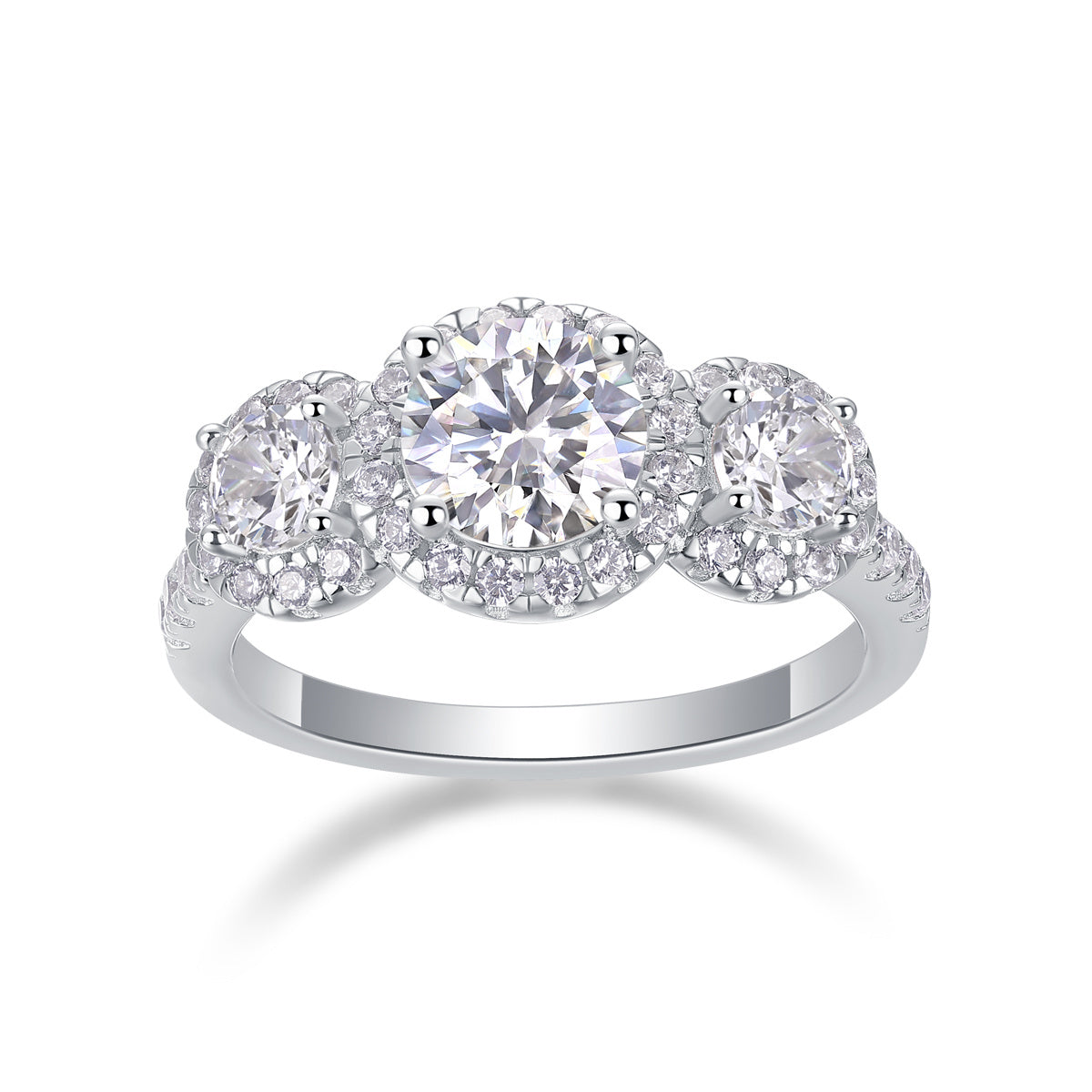 Human Warmth - A Fashionable And Luxurious Jewelry Piece Set With 1-carat Moissan Diamond S925 Sterling Silver And Platinum-plated Diamond Weloria