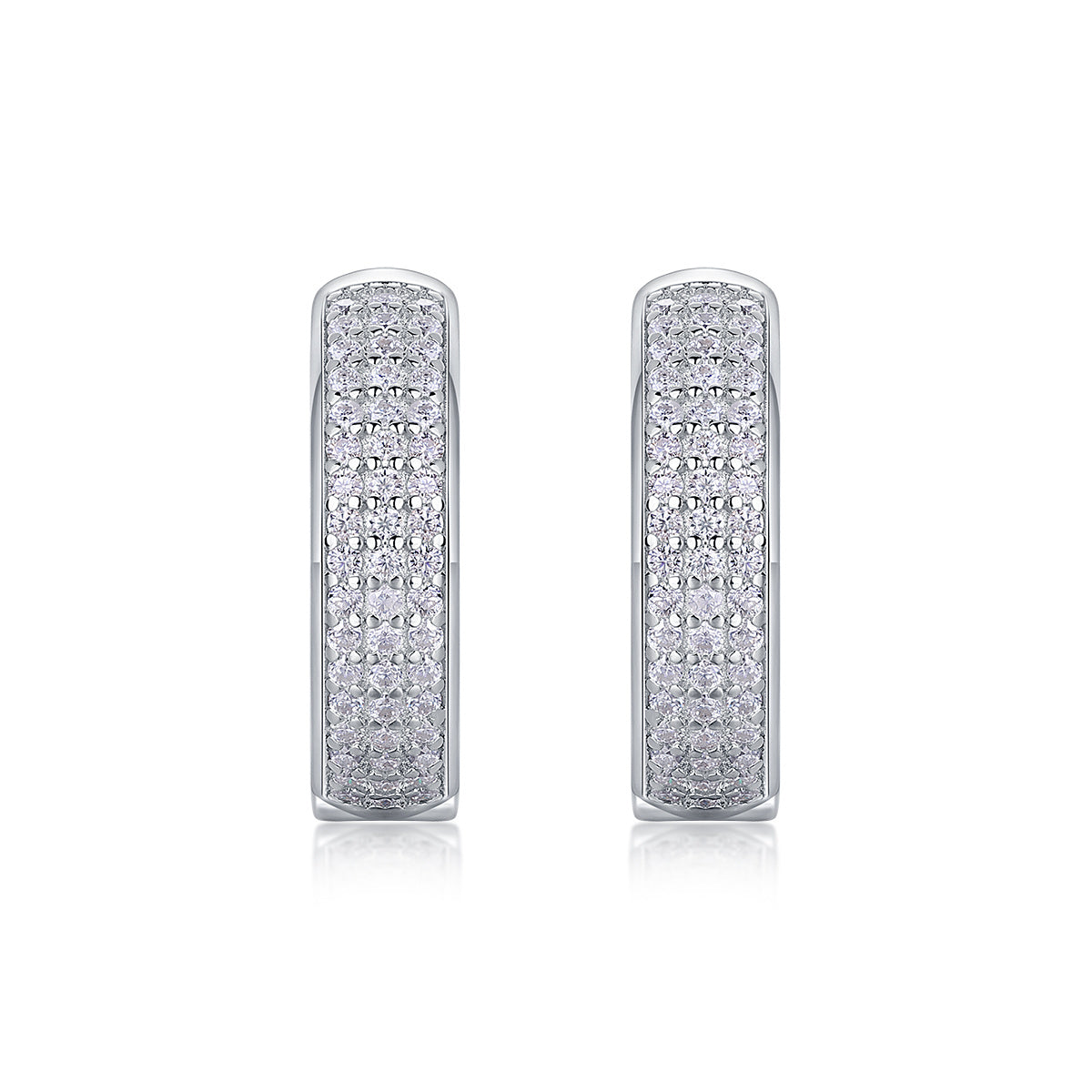 Years - Fashionable Earrings And Stud Jewelry Set With Moissanite S925 Sterling Silver And Platinum-plated Diamonds Weloria