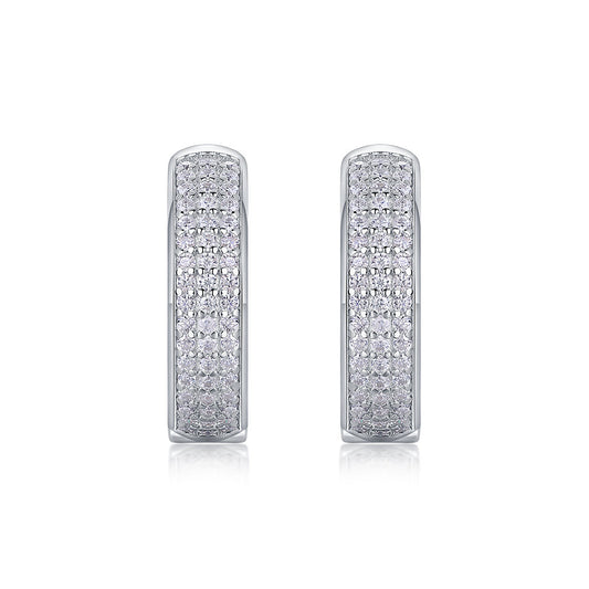 Years - Fashionable Earrings And Stud Jewelry Set With Moissanite S925 Sterling Silver And Platinum-plated Diamonds Weloria