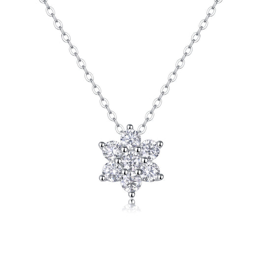 Snowflakes Fluttering - A Fashionable And Luxurious Diamond Jewelry Pendant Set With Moissanite S925 Sterling Silver And Platinum Plating Weloria