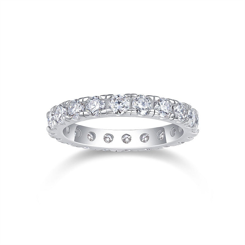 Spring Breeze For Ten Miles - A Fashionable And Luxurious Jewelry Piece Set With One-tenth Carat Moissan Diamond S925 Sterling Silver And Platinum-plated Diamond Weloria