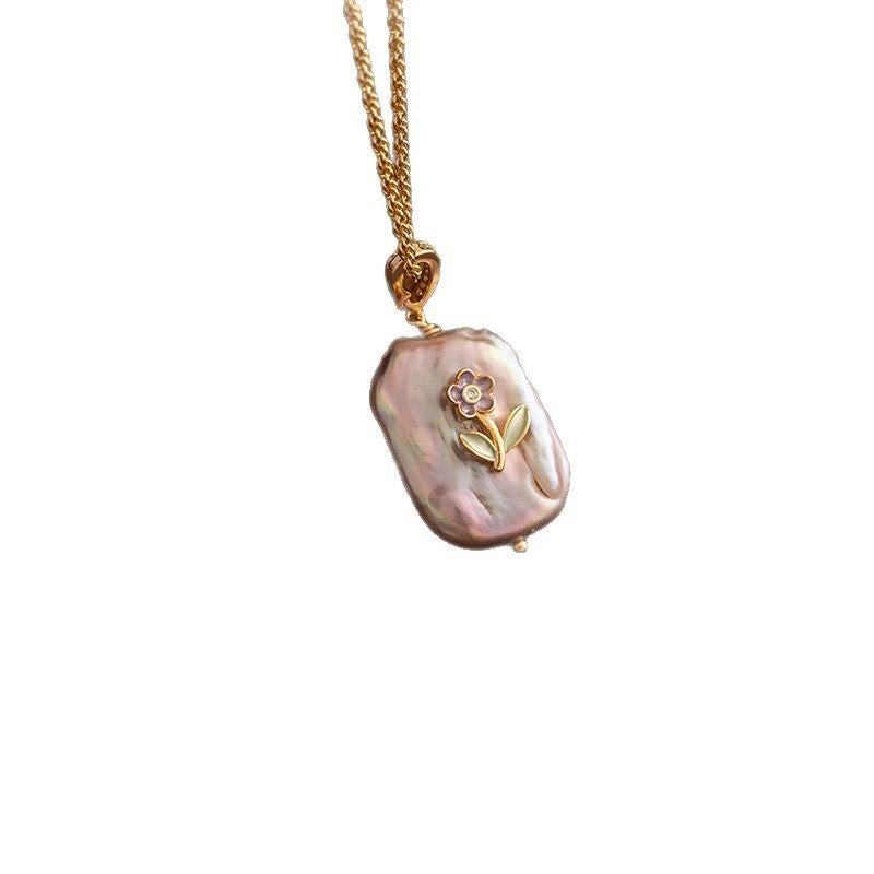 Natural Baroque Freshwater Pearl Pendant Necklace Neck Accessories Weloria
