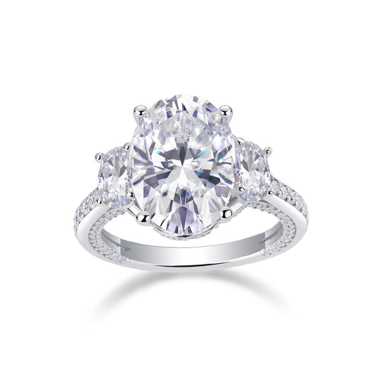 Crown Of Radiance - A Fashionable And Luxurious Jewelry Accessory Set With Moissanite S925 Sterling Silver And Platinum-plated Diamond Weloria