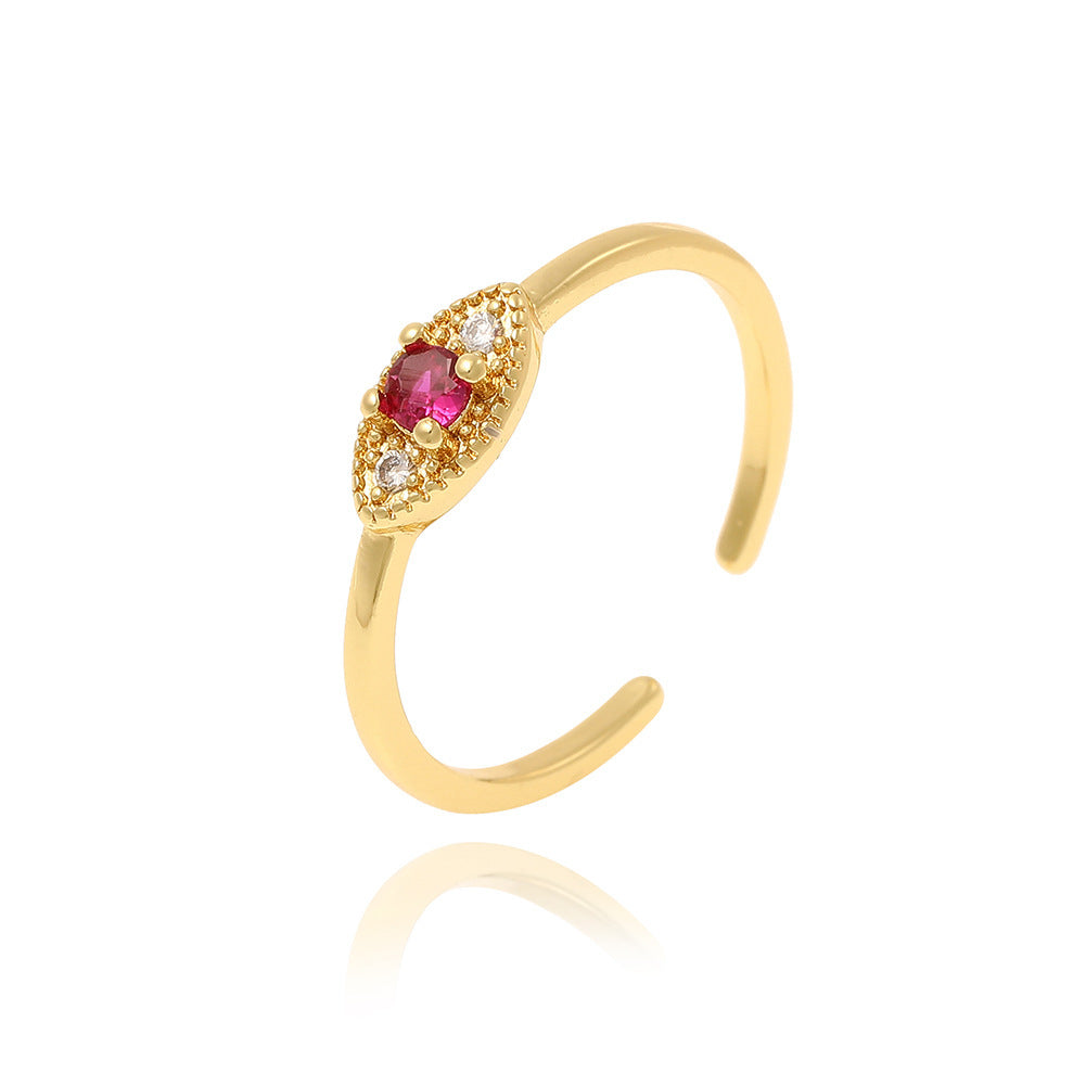 Copper Plating 18K Gold Simple Vintage Open Ring Weloria