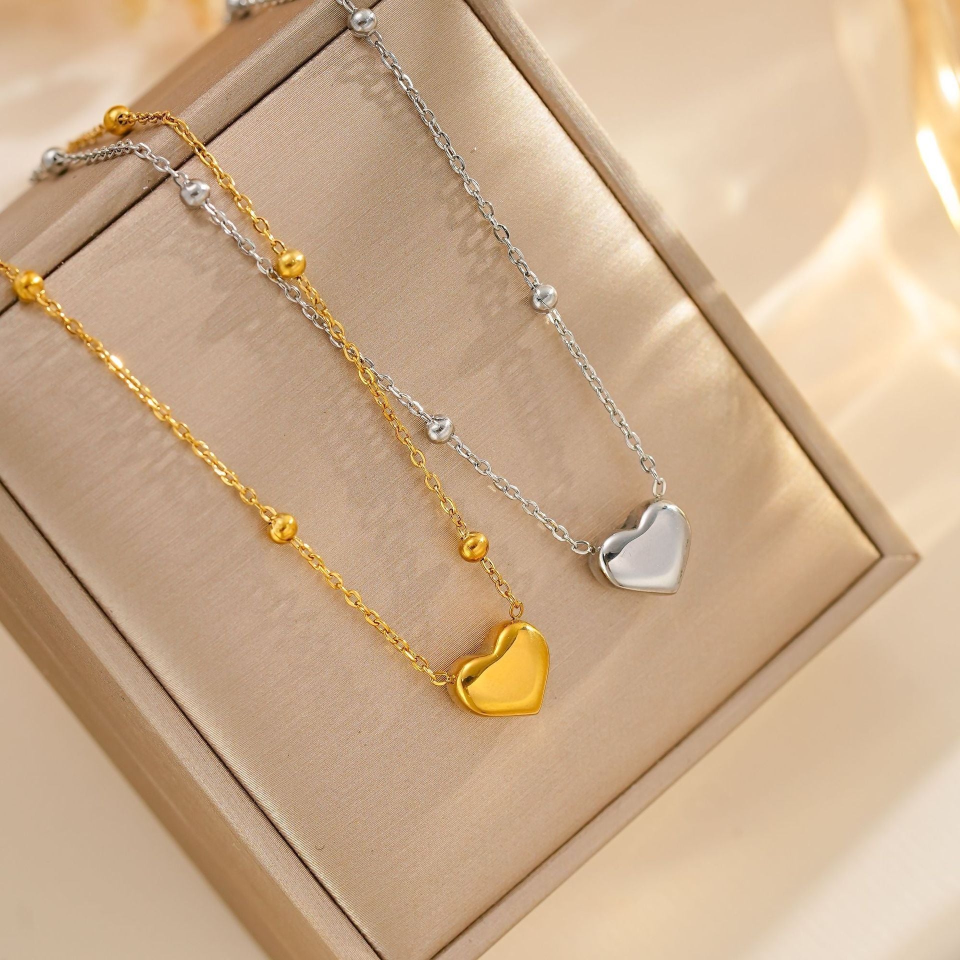 Love Titanium Steel Necklace Women's Fashion Simple Clavicle Weloria