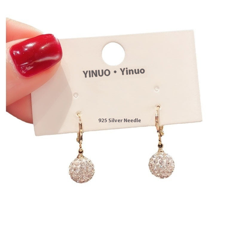 All-matching Elegant Simple Zircon Female Earrings Weloria