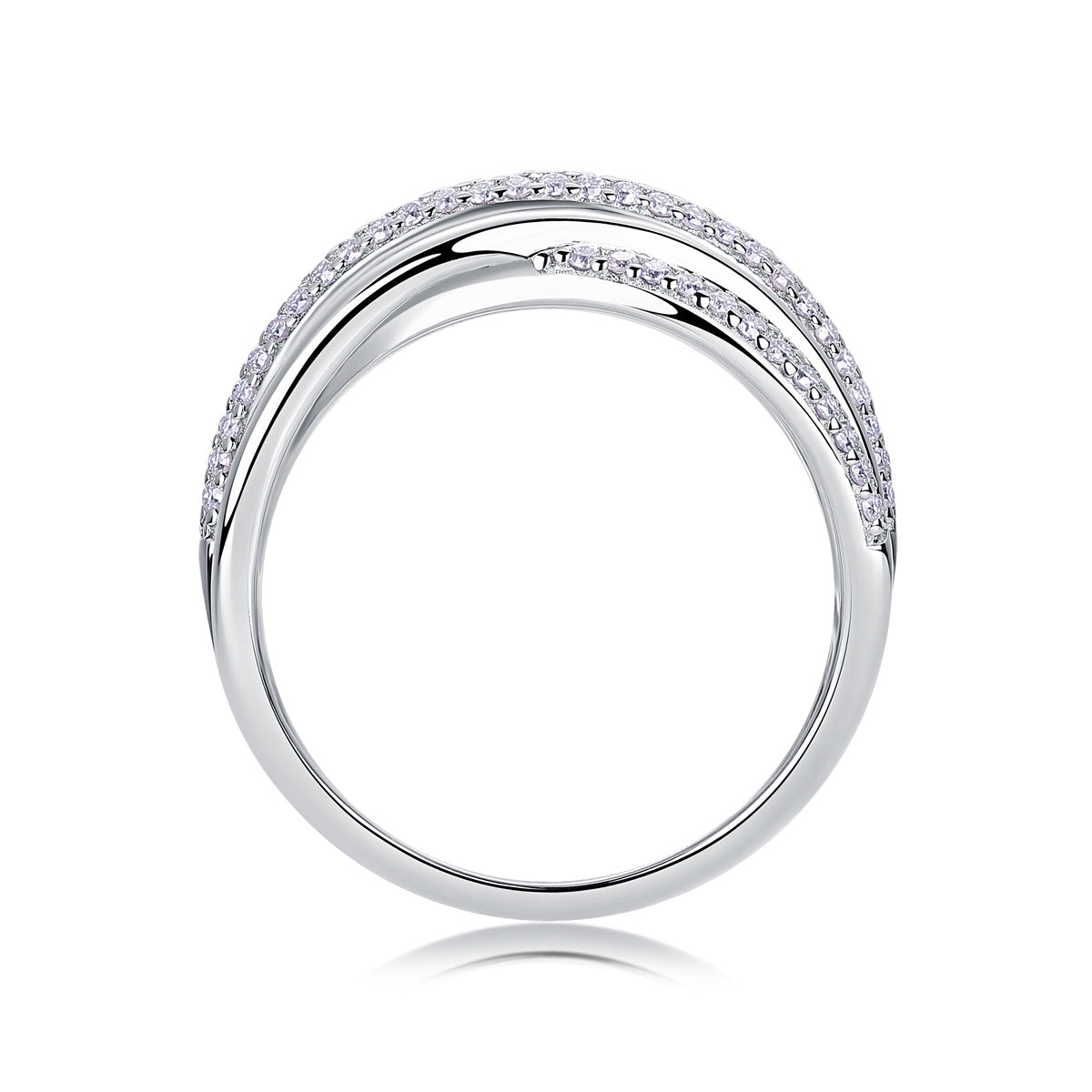 Brilliant Interweaving - A Fashionable And Luxurious Jewelry Accessory Set With Moissanite S925 Sterling Silver And Platinum-plated Diamond Weloria