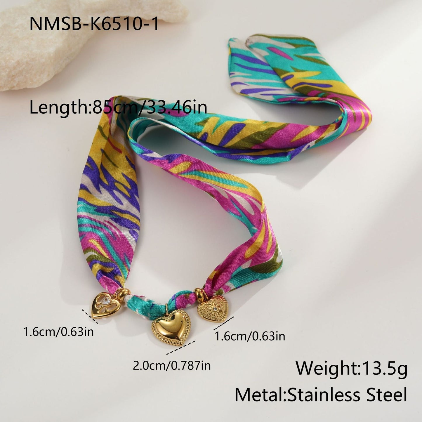 Fashion New Color Scarf Vacation Style Love Pendant Necklace Plated Bracelet Weloria