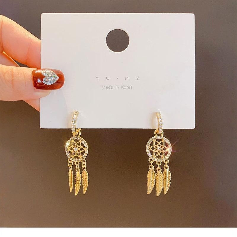 Tassel Earrings With Diamond Super Unique Design Earrings Weloria