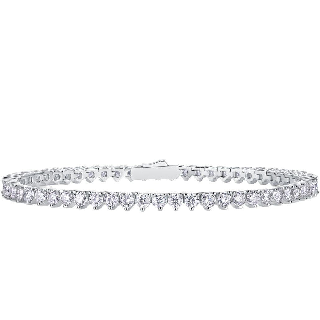 Silver Platinum-plated Moissanite Bracelet Weloria
