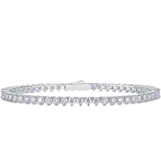 Silver Platinum-plated Moissanite Bracelet Weloria