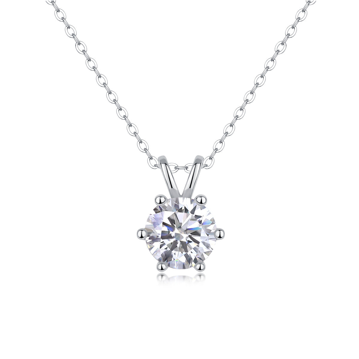 Romantic Mark - A Fashionable And Luxurious Diamond Jewelry Pendant Set With 2-carat Moissanite S925 Sterling Silver Weloria