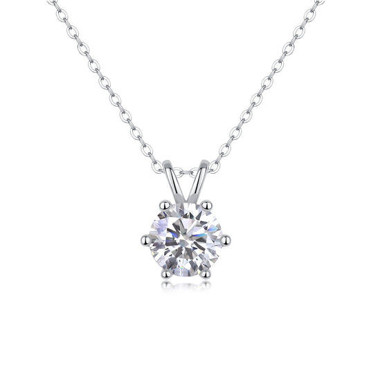 Romantic Mark - A Fashionable And Luxurious Diamond Jewelry Pendant Set With 2-carat Moissanite S925 Sterling Silver Weloria