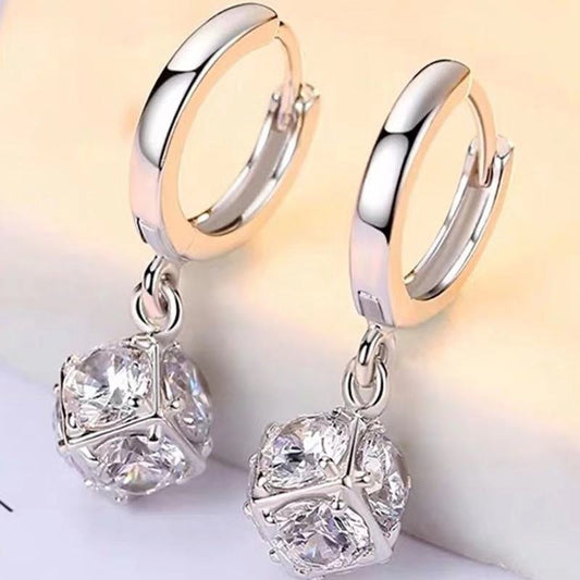 All-matching Elegant Simple Zircon Female Earrings Weloria