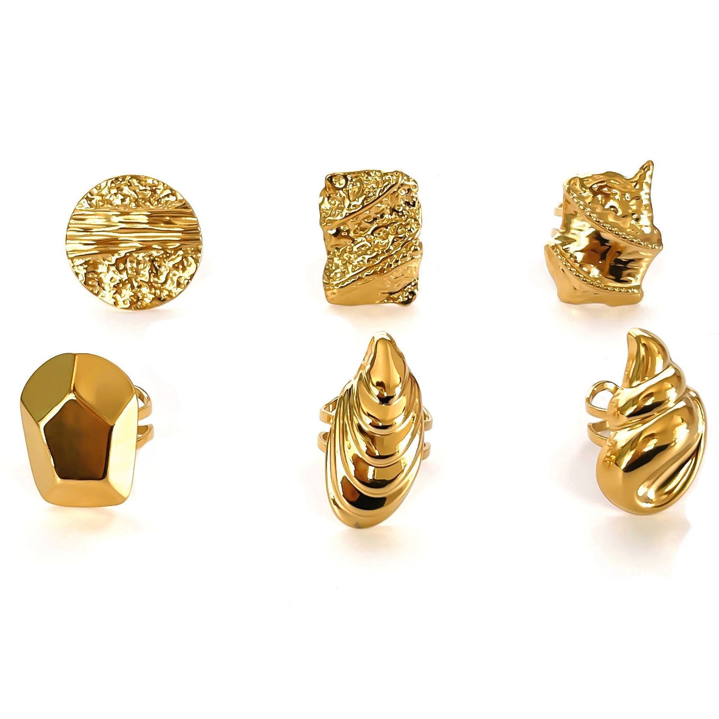 RETRO Geometric Irregular Opening Women's Ring Weloria