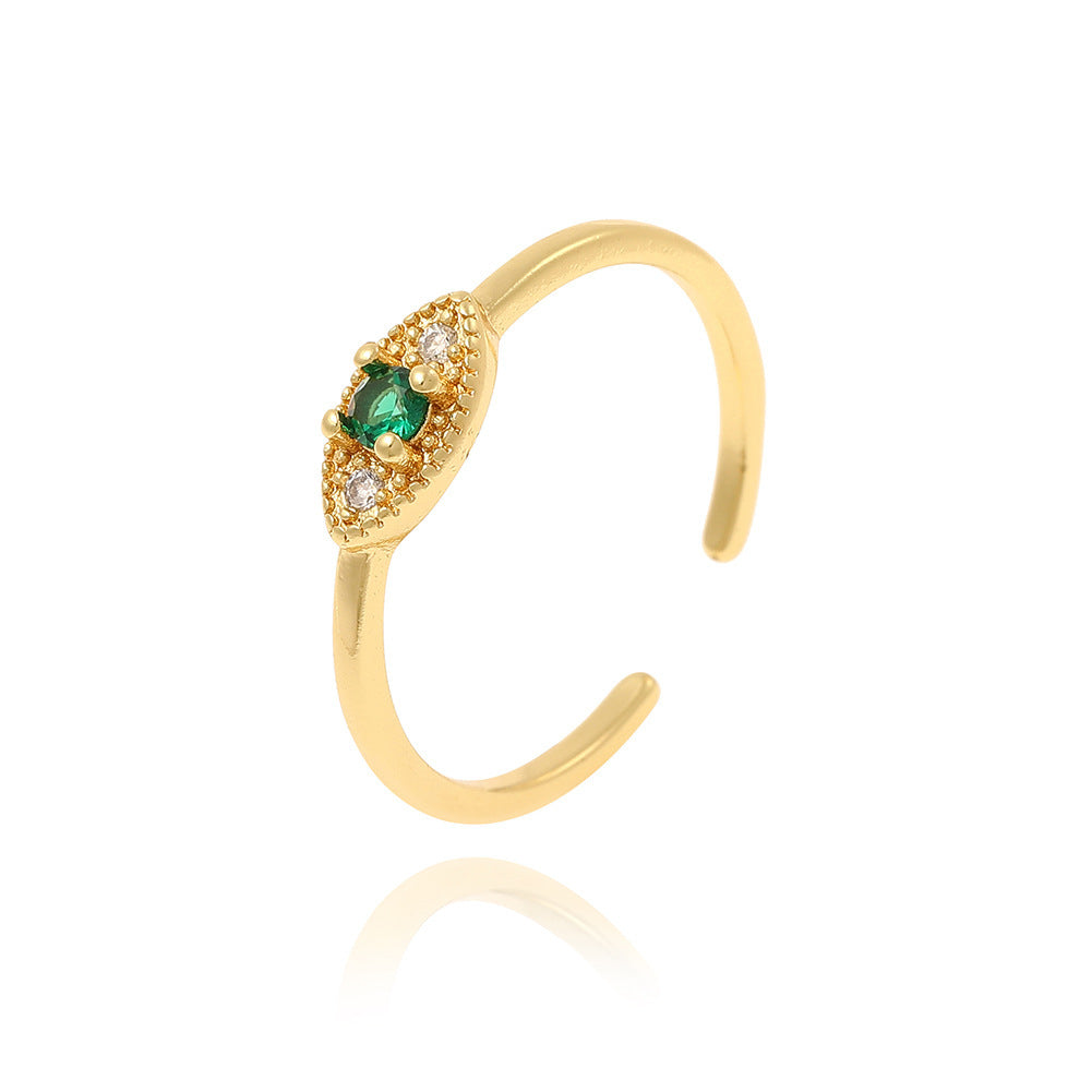 Copper Plating 18K Gold Simple Vintage Open Ring Weloria