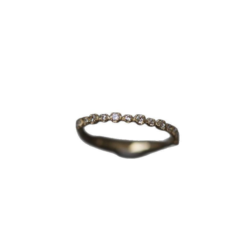 Women's Simple And Versatile Zircon Ring Exquisite Twin Elegant Weloria