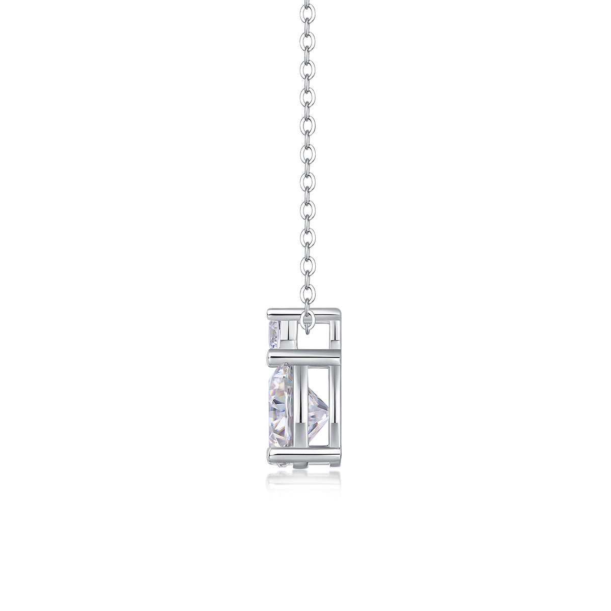 Jazz Manor - A Fashionable And Luxurious Diamond Jewelry Piece Set With 3-carat Moissanite S925 Sterling Silver And Platinum-plated Pendant Weloria