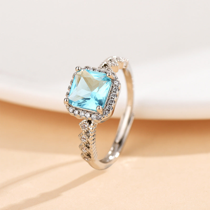Niche High-grade Trendy Micro-inlaid Open Ring Weloria