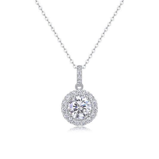 Dandelion - A Fashionable And Luxurious Diamond Jewelry Pendant Set With 2-carat Moissan Diamonds, S925 Sterling Silver And Platinum Plating Weloria