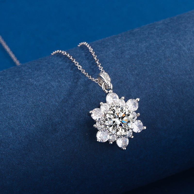 SUNFLOWER Necklace Suit Micro-inlaid Full Diamond Weloria