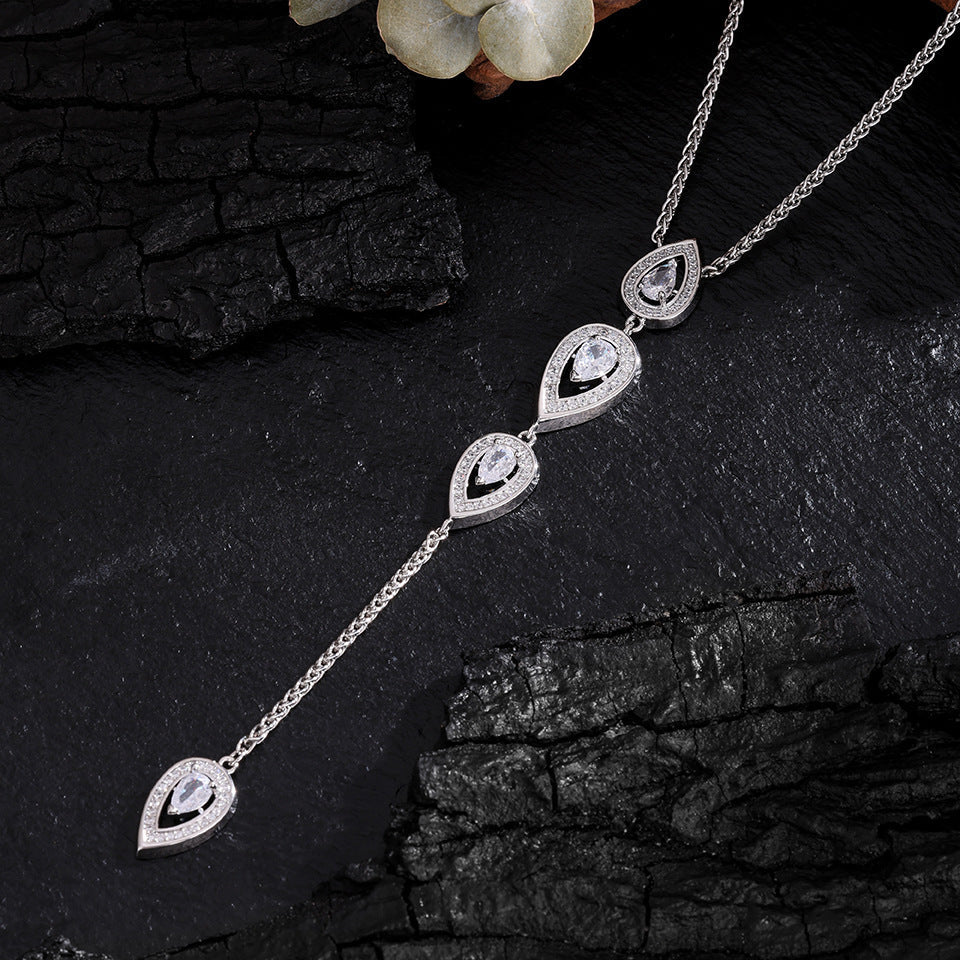 Water Drop Women's Fashionable All-match Necklace Weloria