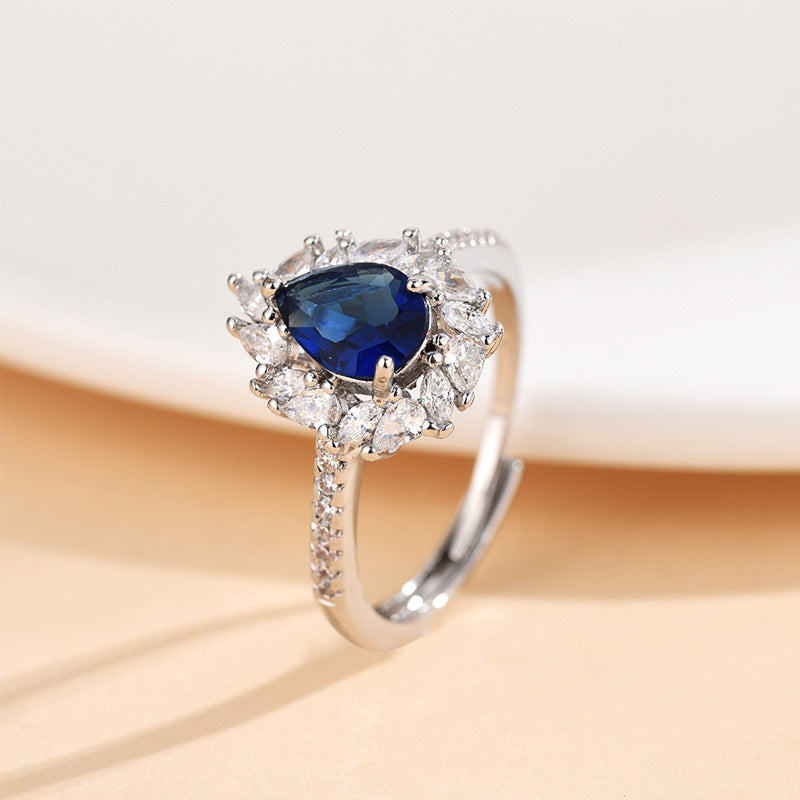 Niche High-grade Trendy Micro-inlaid Open Ring Weloria