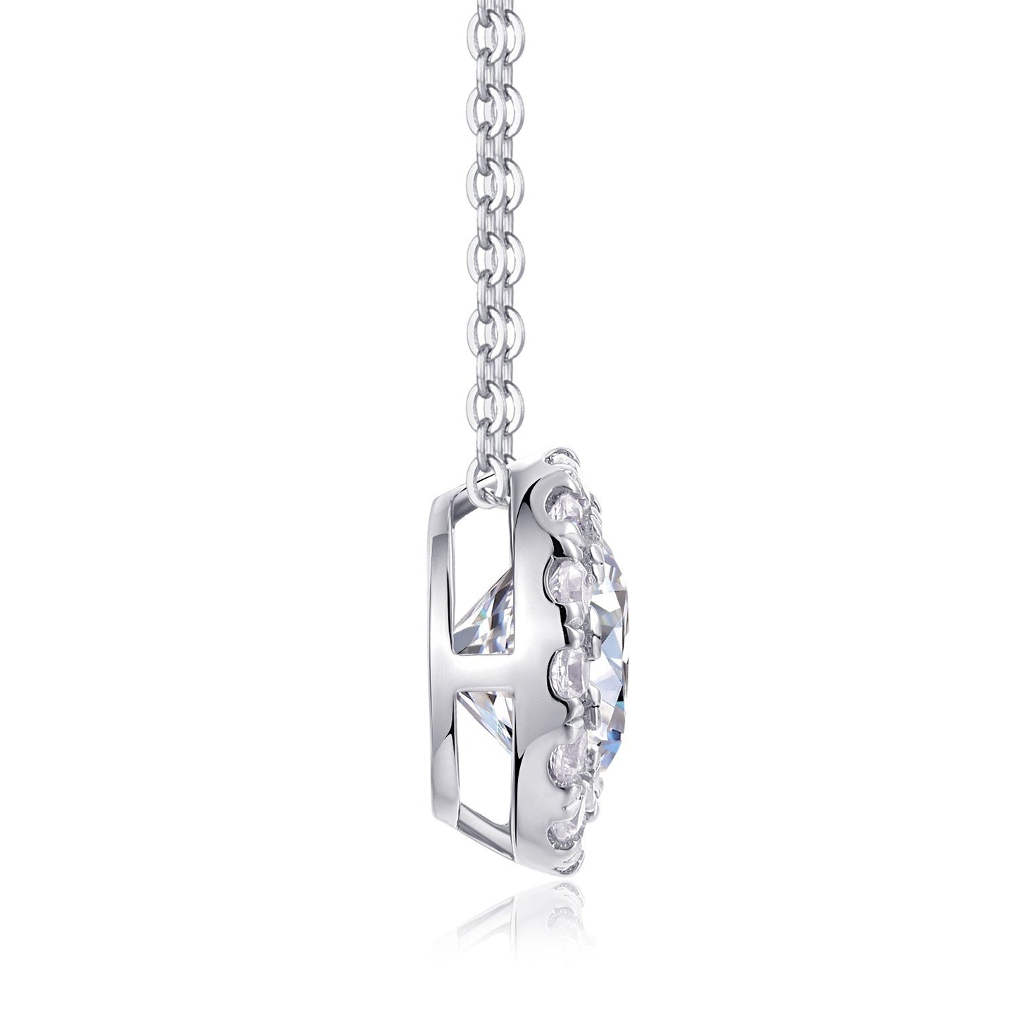 Legend Of The Starry Night - A Fashionable And Luxurious Diamond Jewelry Pendant Set With 2-carat Moissanite S925 Sterling Silver And Platinum Plating Weloria