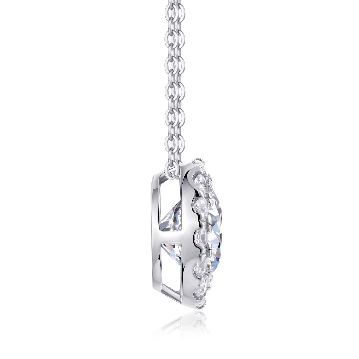 Legend Of The Starry Night - A Fashionable And Luxurious Diamond Jewelry Pendant Set With 2-carat Moissanite S925 Sterling Silver And Platinum Plating Weloria