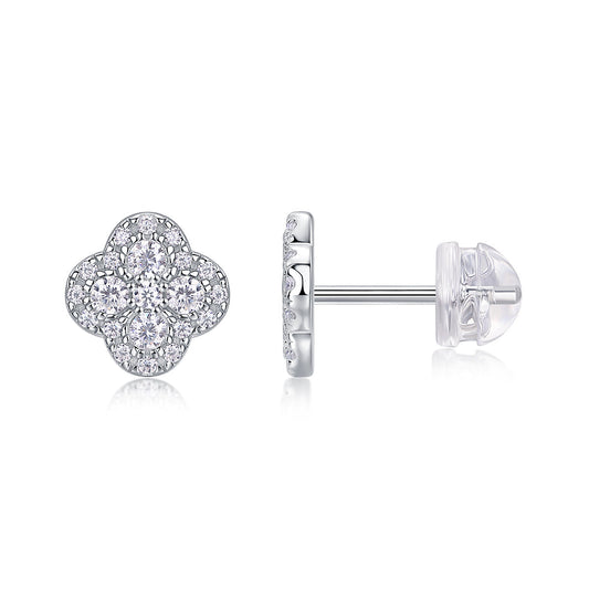 Ningxiang - Fashionable And Luxurious Diamond Jewelry Earrings Set With Moissanite S925 Sterling Silver And Platinum-plated Stud Earrings Weloria