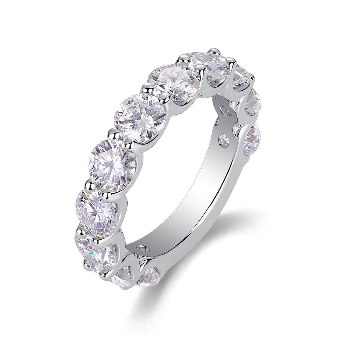 Dazzling Moments - A Fashionable And Luxurious Jewelry Accessory Set With Moissanite S925 Sterling Silver And Platinum-plated Diamond Weloria