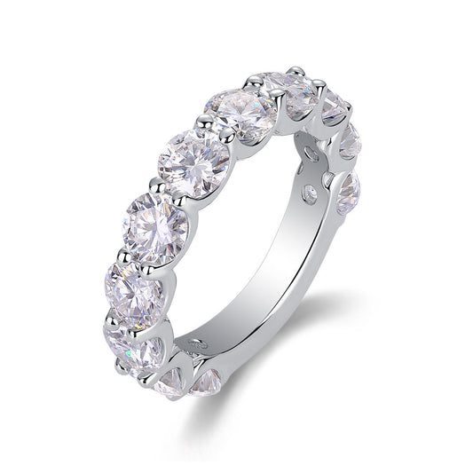 Dazzling Moments - A Fashionable And Luxurious Jewelry Accessory Set With Moissanite S925 Sterling Silver And Platinum-plated Diamond Weloria