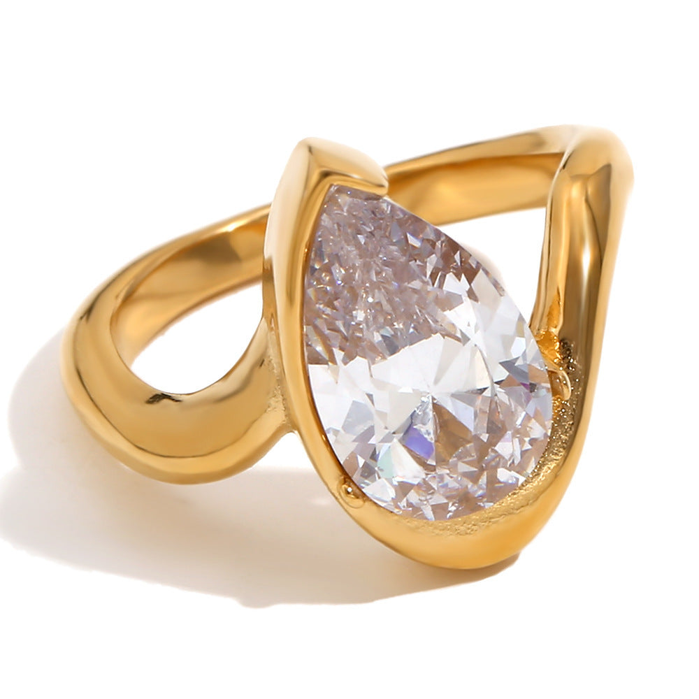 Fashion Temperament Personalized Minority Stainless Steel Ring For Women Weloria