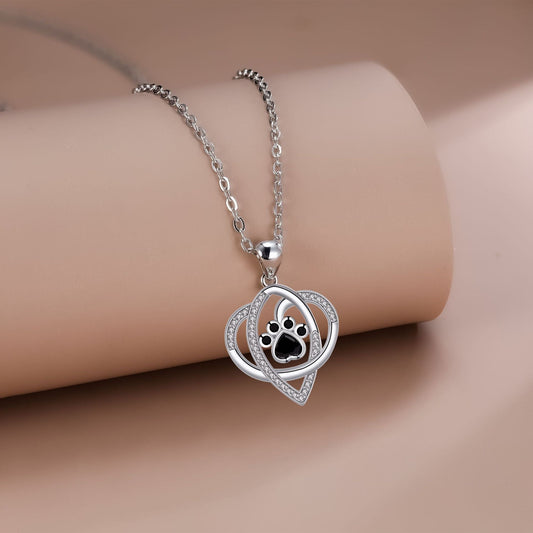 Cat Dog's Paw Footprints Necklace Light Luxury Minority High Sense Weloria