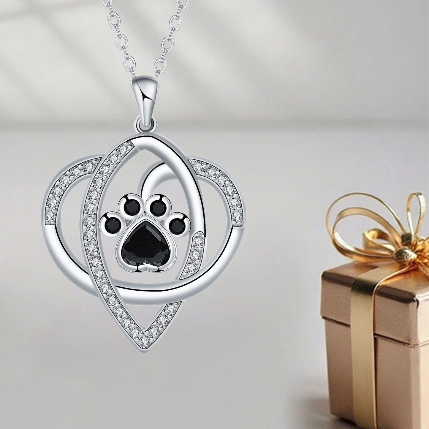 Cat Dog's Paw Footprints Necklace Light Luxury Minority High Sense Weloria