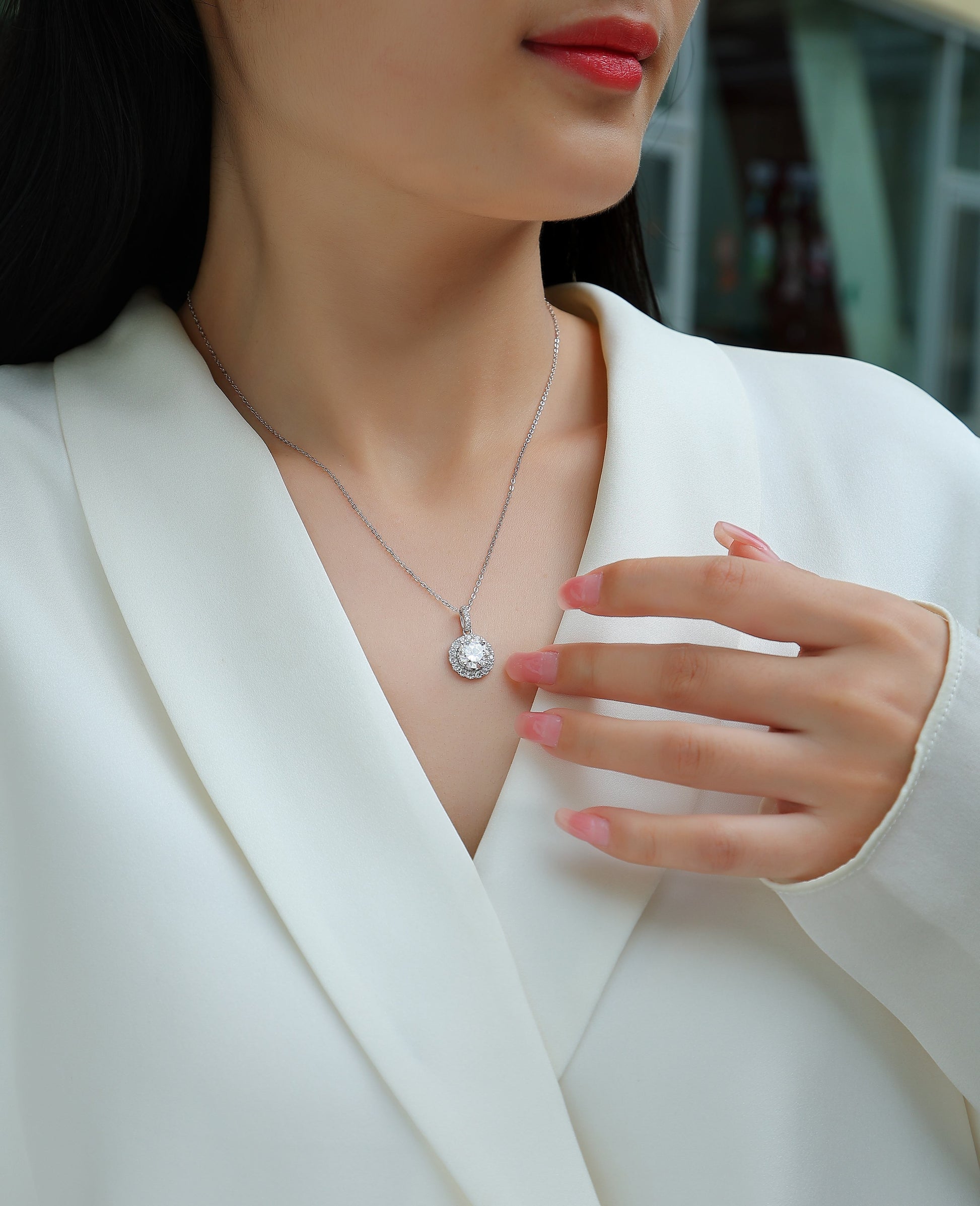 Dandelion - A Fashionable And Luxurious Diamond Jewelry Pendant Set With 2-carat Moissan Diamonds, S925 Sterling Silver And Platinum Plating Weloria