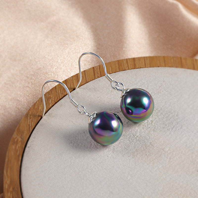 All-matching Opal Ear Hook 925 Sterling Silver Shell Pearl Earrings High-grade Female Earrings Weloria