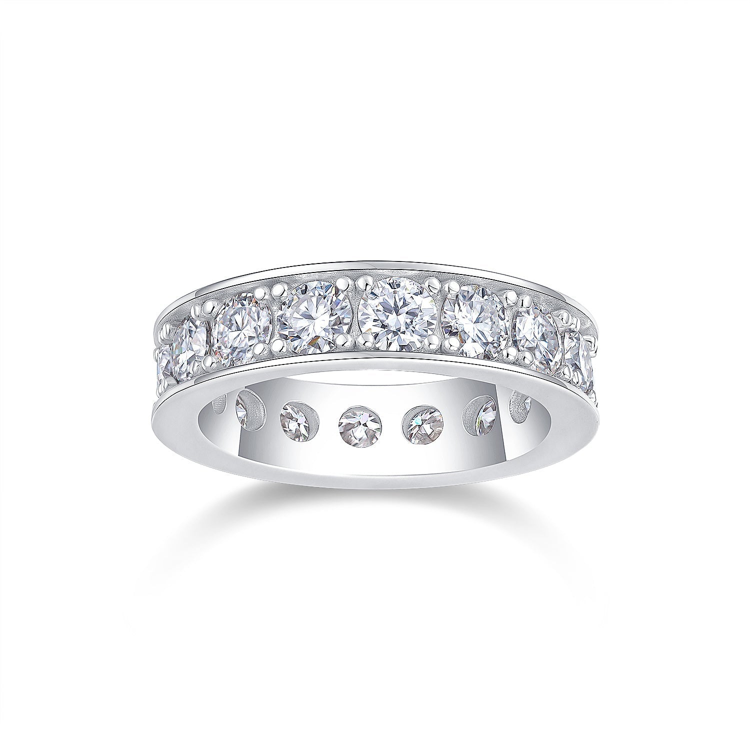 Flowing Clouds Convey Emotions - A Fashionable And Luxurious Jewelry Piece Set With One-third Carat Moissanite S925 Sterling Silver And Platinum-plated Diamond Weloria